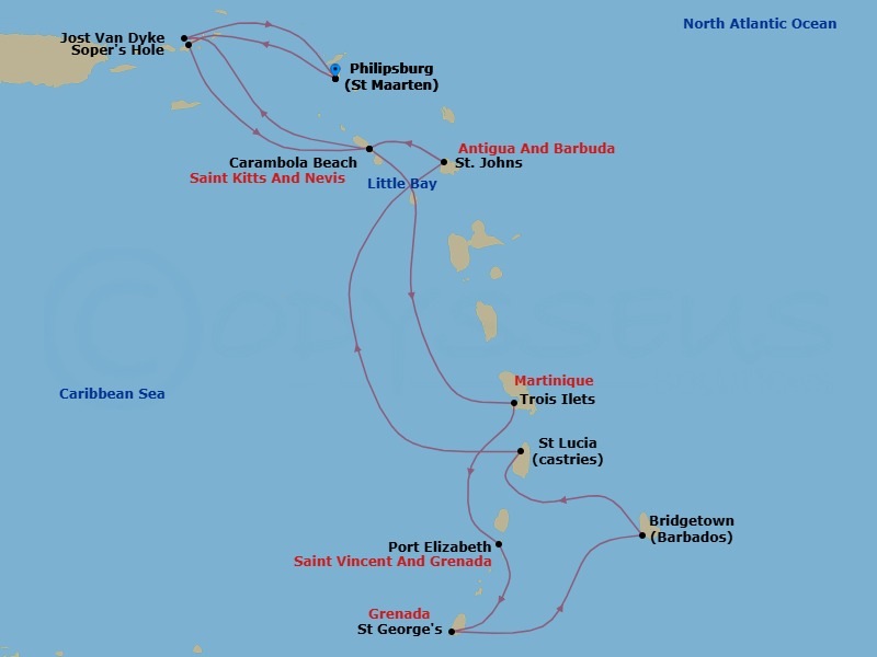 Itinerary map