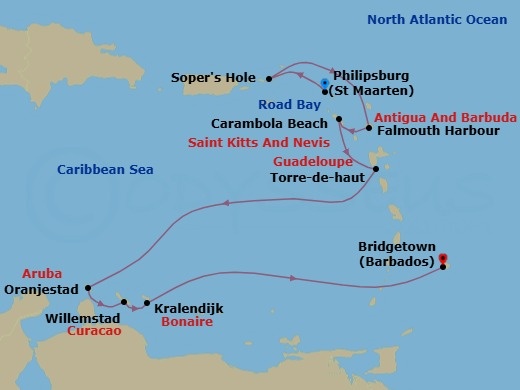 Itinerary map