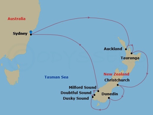 Itinerary map