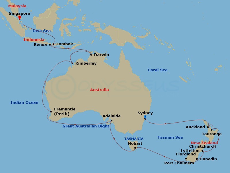Itinerary map