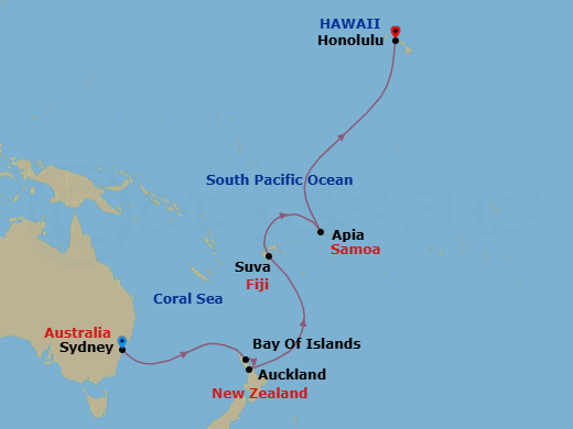 Itinerary map