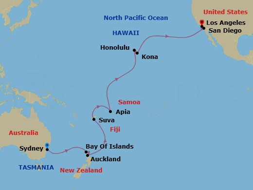 Itinerary map