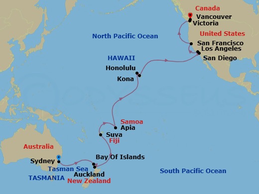 Itinerary map