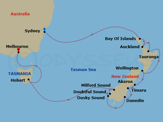 Itinerary map