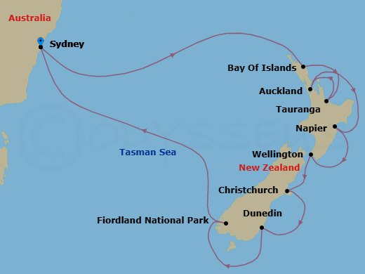 Itinerary map