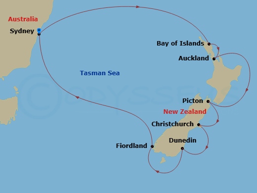 Itinerary map