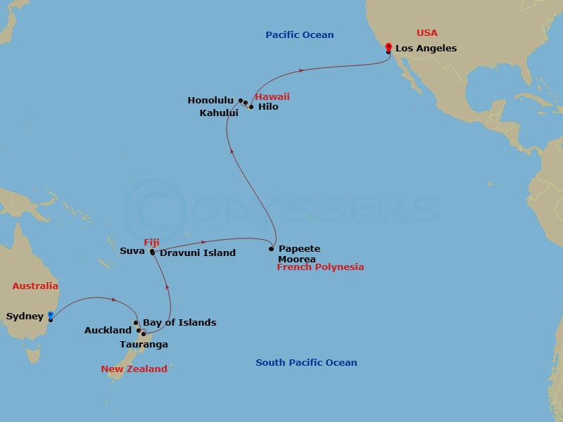 Itinerary map