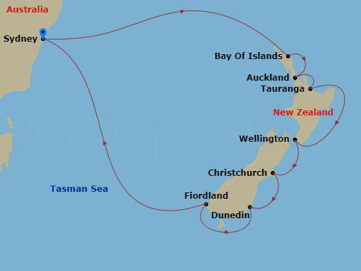 Itinerary map