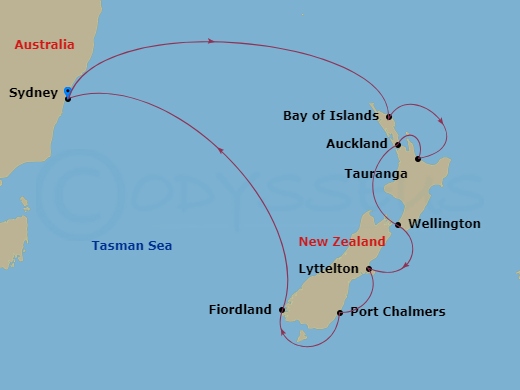 Itinerary map