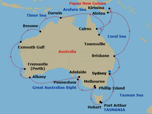 Itinerary map
