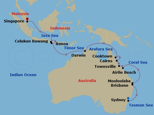Itinerary map