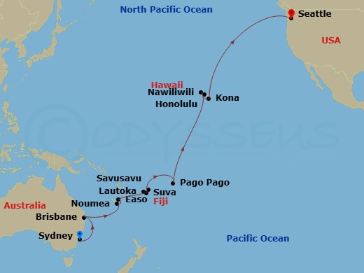 Itinerary map