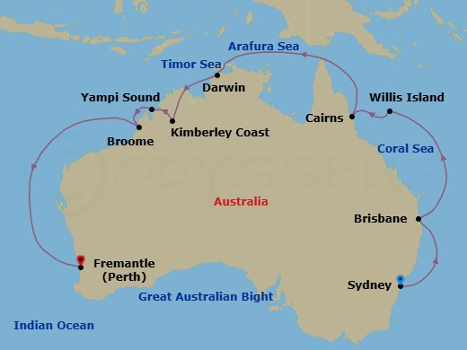 Itinerary map
