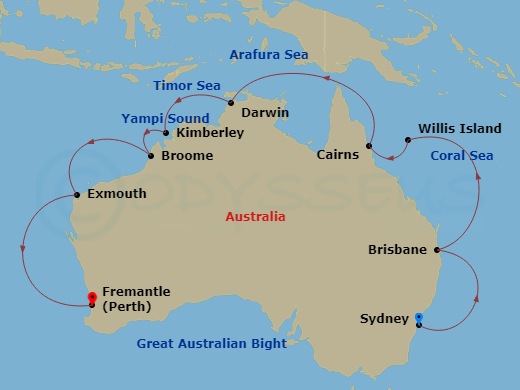 Itinerary map
