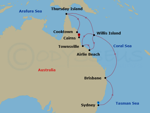 Itinerary map