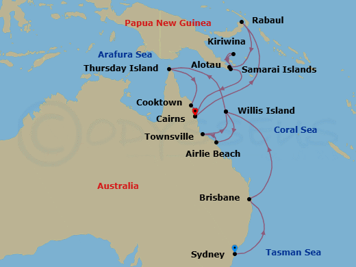 Itinerary map