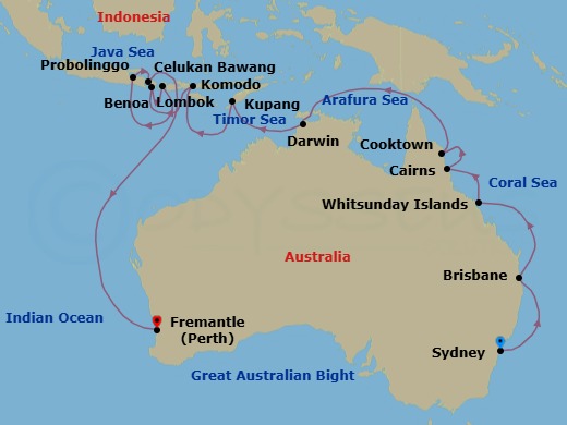 Itinerary map