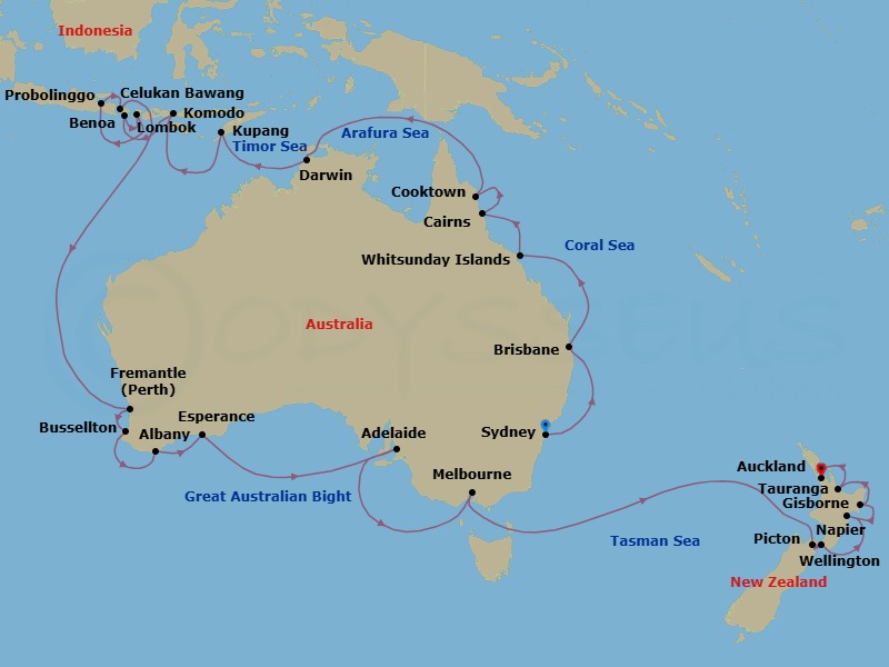 Itinerary map