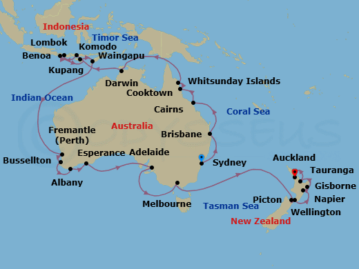 Itinerary map