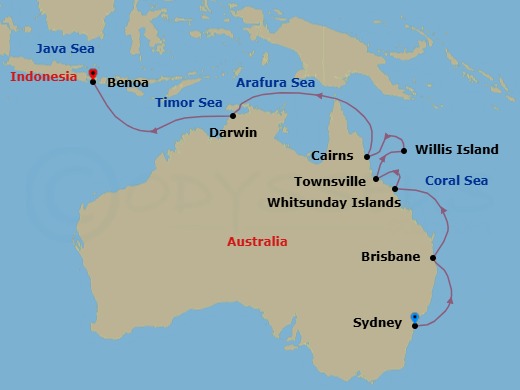Itinerary map