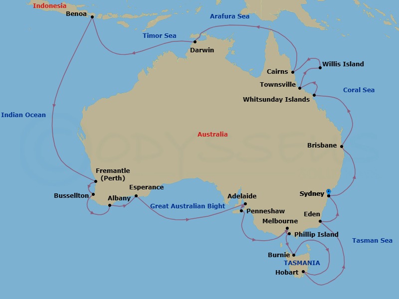 Itinerary map