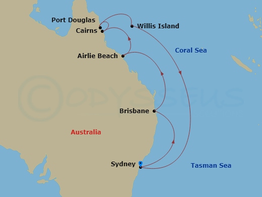 Itinerary map