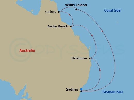 Itinerary map