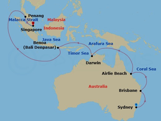 Itinerary map