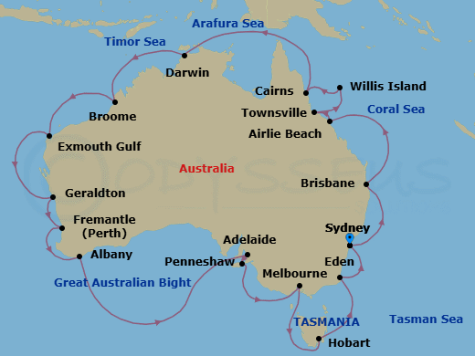Itinerary map