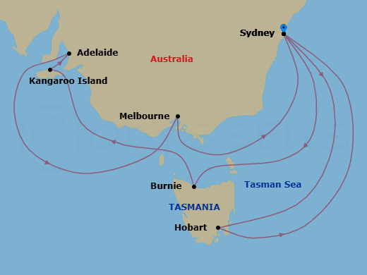 Itinerary map