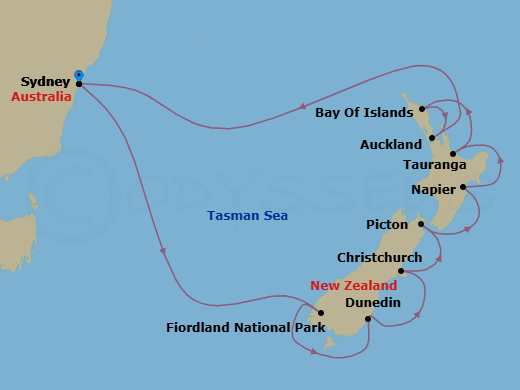 Itinerary map