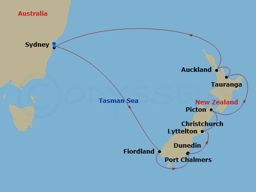Itinerary map