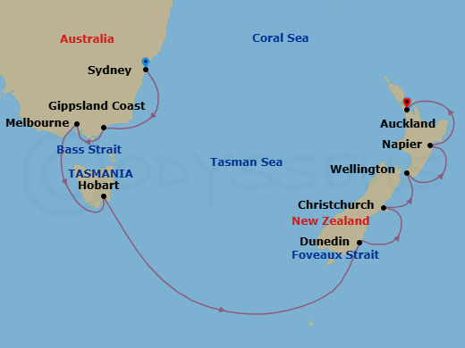 Itinerary map