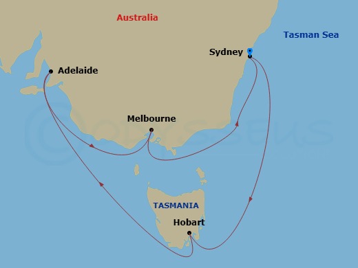 Itinerary map