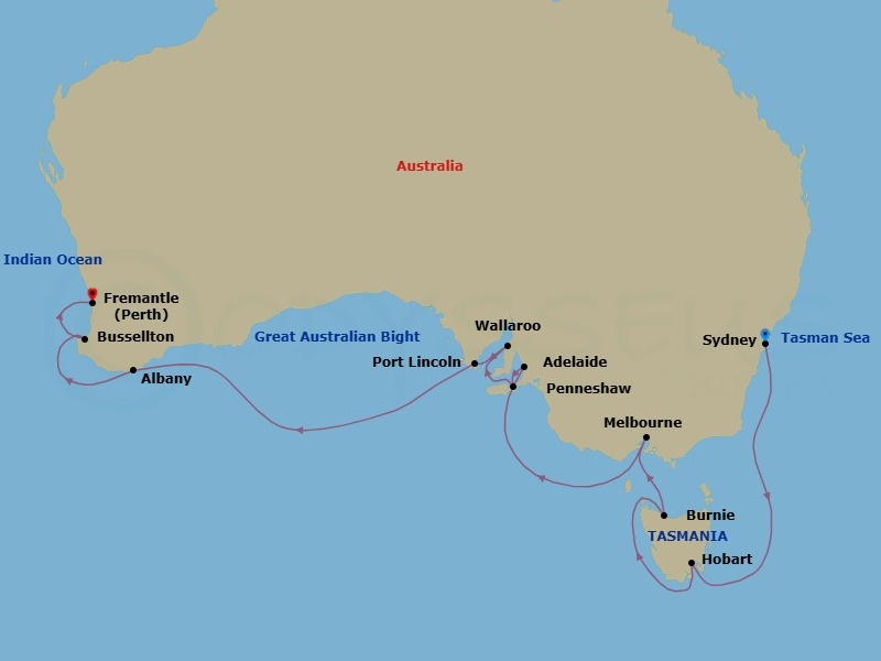Itinerary map