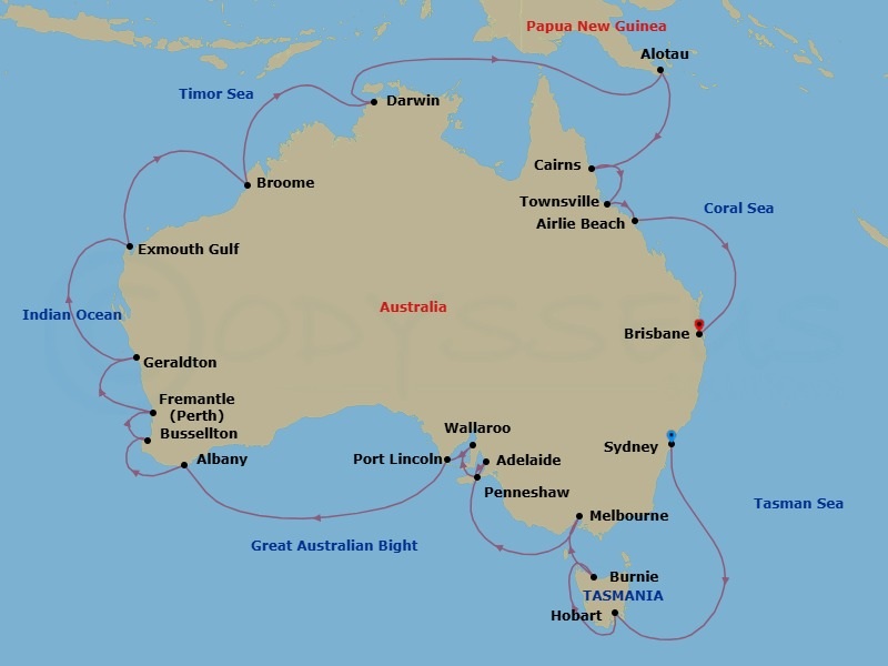 Itinerary map