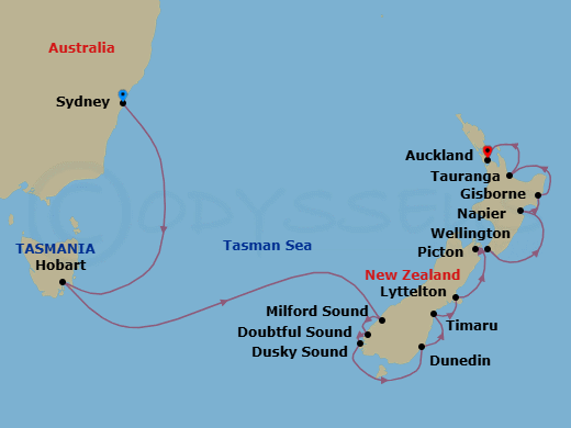 Itinerary map