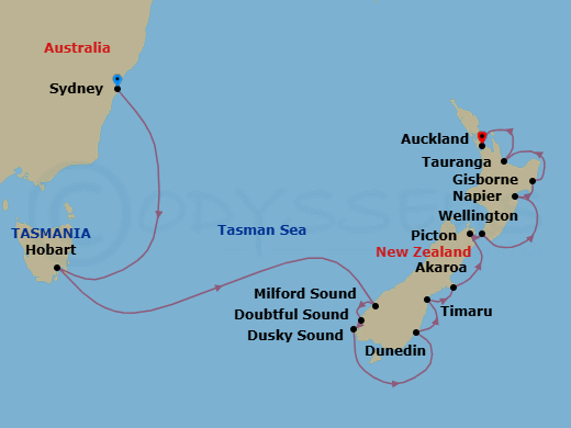 Itinerary map