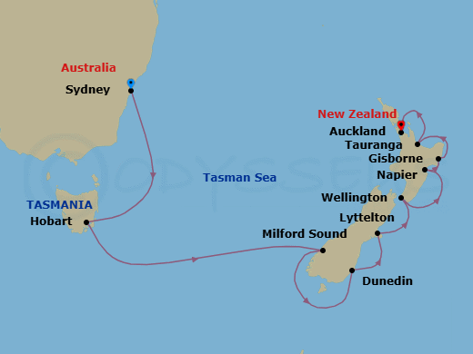 Itinerary map