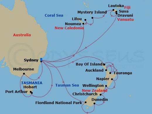 Itinerary map