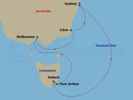 Itinerary map