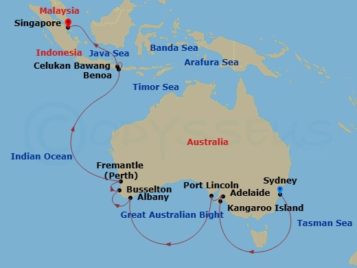 Itinerary map