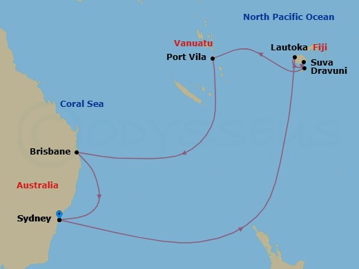 Itinerary map