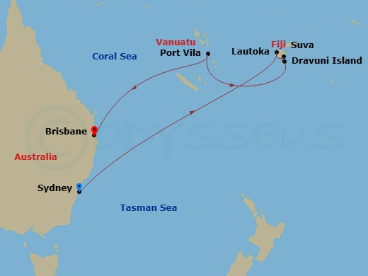 Itinerary map