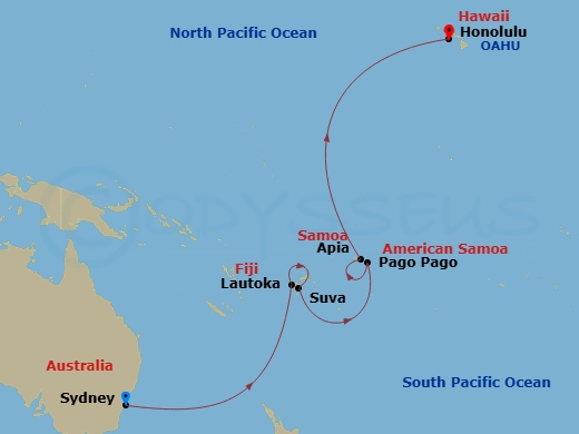 Itinerary map
