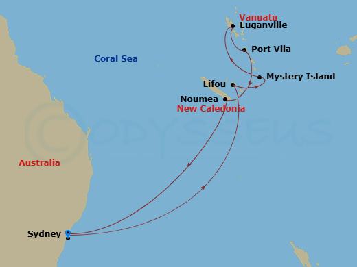 Itinerary map