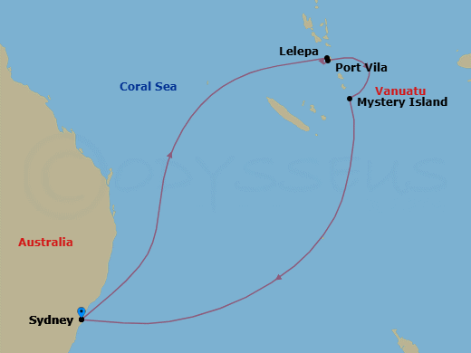 Itinerary map