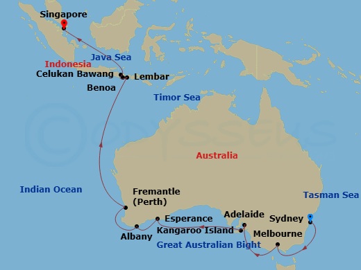 Itinerary map