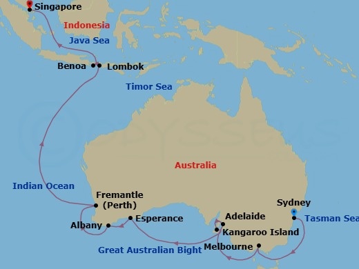 Itinerary map