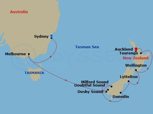 Itinerary map